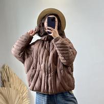 Negabaritinis trumpas baltų ančių pūkų puffer striukė moterims ruduo žiema su gobtuvu šilta kasdienė parka viršutinis drabužis One Size kava