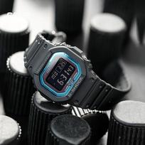 CASIO retro classic small square Quartz men's watch blue dial GW-B5600-2 mėlyna
