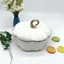 Uto Cast Iron Enamel Dutch Oven white