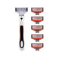 HUMAN Power Fresh hypoallergenic 5-ply razor blade set of 5 ,Korean razor blade gray