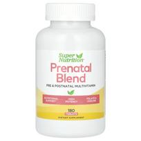 Super Nutrition, Prenatal Blend, Multivitamin with Folic Acid and Choline, 180 Tablets