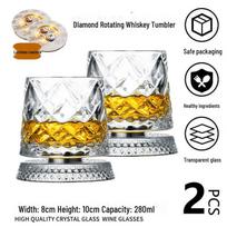 Yuluo Rotating Crystal Whiskey Glass gray