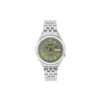 SEIKO Automatic Mechanical Movement Stainless Steel Strap Watch Men's Watches Green Dial SNKL19K1 Silver Watch Case white