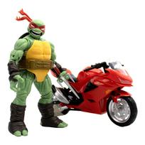 TMNT Komiksų Rafaelis Ninja su Raudonu Motociklu BST AXN Figūrėlė