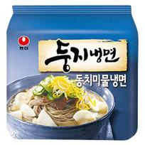 [Nongshim] Naengmyeon Dongchimi Mul / Bibim naengmyeon (1 pakuotė 161g * 4 vnt.) , Korėjietiški ramen Mul naengmyeon (1Pack 161g* 4 pcs) white