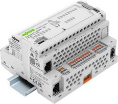 Compact Controller 100, 8DI, 4DO, 2AI, 2AO, 2 RTD, RS-485, 2x Ethernet, CAN/CANopen, microSD, 24V DC, DIN-rail mounting 751-9401 | 4066966380774