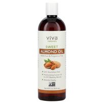 Viva Naturals, Sweet Almond Oil, 16 fl oz (473 ml) white