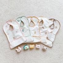 Dottu Dot baby bib, animal friends waterproof baby food bedding, cutie dotram_waterproof bib, 1 piece, 1 piece white