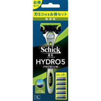 sic japonija Schick Hydro 5 Premium jautriai odai kombinuotas rinkinys su peiliukais + 4 atsarginiai peiliukai Laikiklis vyriškiems skustuvams vyrams Būkite atsargūs, kad nesusižeistumėte y