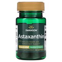 „Swanson“, astaksantinas, maksimalaus stiprumo, 12 mg, 30 minkštųjų kapsulių