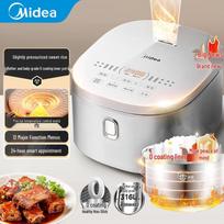 Midea 4L Micro-Pressure Rice Cooker with 316L Stainless Steel Pot CN plug (adapter included) white