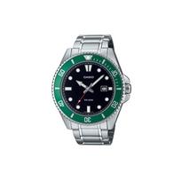 CASIO vyriškas juodas laikrodis MDV-107D-3A MDV-107D-3A Metal Watch Box (Free Gift) black