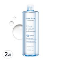 MISSHA Super Aqua Ultra Hyalon Micelinis valomasis vanduo, 500 ml, 2 vnt. white
