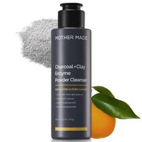 Mothermade Charcoal Clay Enzyme Powder Wash Enzyme Cleanser 70g Hypoallergenic Facial Exfoliation Pore Foam Cleansing, 1 piece gray