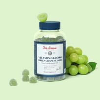 Dr. Brian Vitamin C&D 3000 Green Grape Flavor (100 gummies/33 days worth)