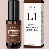 Cosdbach L1 Bakuchiol 20000ppm Retinol 5000IU Vitamin A Ampoule Serum 30ml, 1 piece black