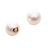 Gemini Earrings Catch White K18 Pearl Earrings Women's [Gift Wrapped] white