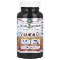 Amazing Nutrition, Vitamin B6, 25mg, 250 tablets
