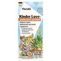 Floradix, Floradix, Kinder Love, vaikiškas skystas multivitaminas ir vaistažolių papildas, be glitimo, 8,5 fl uncijos (250 ml)