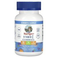 MaryRuth's, vitamino C guminukai, vyšnių, apelsinų, vynuogių skonio, 125mg, 60 guminukų