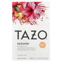 Tazo Tea Passion Žolelių arbata, be kofeino, 20 arbatos maišelių, 52g (1.8oz) pink