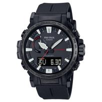 Casio Pro Trek Vyriškas Nerūdijančio Plieno 100M Atsparus Vandeniui Skaitmeninis Žadintuvas Kvarcinis Laikrodis PRW-61Y-1B pilka spalva