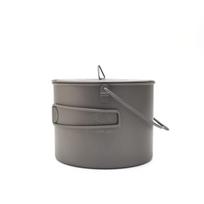 Toaks Titanium Outdoor Hanging Pot for Camping and Available in and 2000ml with and Storage Pouch BBQ, 750ml, 1100ml, 1300ml, 1600ml, Sizes, Handle, gray