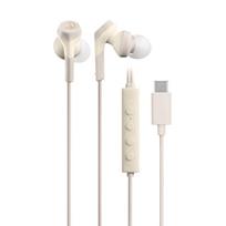 Audio Technica BG Earphones Wired Type C Noise Canceling Length Remote Control with Heavy Sealed High Quality ATH-CKS330NC 1.2m [No Delay, Microphone, smėlis