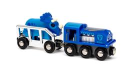 BRIO 2025 Ribotas Traukinys 36111 Amžius 3 metai ir vyresni (Traukinio žaislas Medinis geležinkelis Dinozaurų traukinys) blue