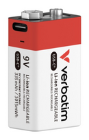Verbatim 30251 USB-C Įkraunama baterija Li-ion 9V 335mAh (1 vnt pakuotėje)