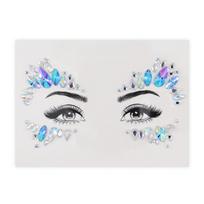 Festivalinis veido tatuiruotės kubinis lipdukas, 01, 1 vnt. white