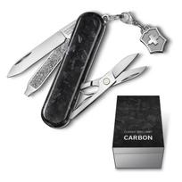 VICTORINOX Classic SD Brilliant Carbon šveicariško armijos peilio daugiafunkcis peilis lauko stovyklavimo žirklės su plokščiu atsuktuvu ir vinimis gray
