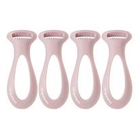 F3 safety keratin razor, 1 pack, 4 pieces white