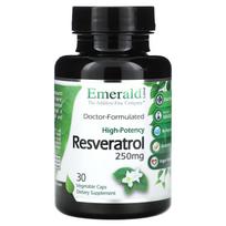 Emerald Laboratories, Resveratrolis, 250 mg, 30 daržovių kapsulių
