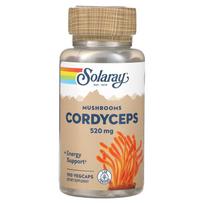 Solaray, kordicepso grybas, 520 mg, 100 daržovių kapsulių