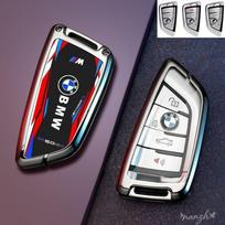 Cinko lydinio automobilio raktų pakabukas Nuotolinio valdymo pultelio dangtelis, skirtas BMW X F M 3 5 7 X serijos X5 F15 2013 2014 2015 F46 X6 F16 G11 G12 G30 G31 black