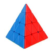 Sengso Pyraminx Speed Cube 4X4 5X5 Pyramid Triangle Cube Stickerless Puzzle Smooth Turning For Kids & Adults Brain Teaser Toys blue
