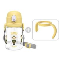 Tapuco Teddy Bear Friends Tritan Necklace Ambidextrous Straw Cup 360ml, Yellow, 1 Piece beige