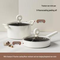 TLXT Multi-functional Coated Cast Iron Frying Pan gray