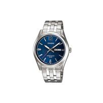 Casio Analog Quartz Movement Stainless Steel Strap Japanese and Korean Watch Men's Watch Blue Dial MTP-1335D-2A mėlyna