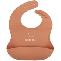 Minette Silicone Baby Food Bibs for Infants, 04 Amber Brown, 1 pc. beige