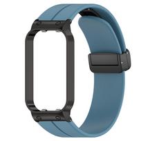 Silikoninis dirželis skirtas Xiaomi Smart Band 8 Active Laikrodžio apyrankė Metalinė magnetinė sagtis Apyrankė Correa For Mi Band 8 Active For Mi Band 8 Active ežero mėlyna spalva