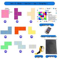 Outdoor Team Building Tetris Game blue