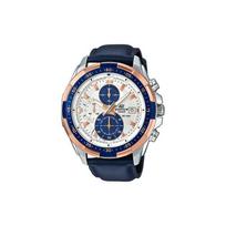 Casio Edifice Racing Chronograph Vandeniui atsparus Smūgiams atsparus Sportinis Kvarcinis Laikrodis Odinis Dirželis Vyriški laikrodžiai Mėlynas EFR-539L-7C Single Watch,Random Watch Box,Blue Strap blue