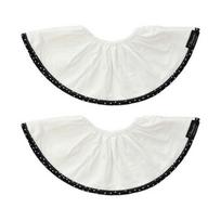 Sherinette Sherry Bib Rotating Bib Bib Rest Big Stripe Yellow 2pcs, Black Dots white