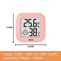 Thermometer Hygrometer Indoor Room Mini LCD Digital Electronic Temperature Humidity Meter Sensor Gauge Weather Station rožinė