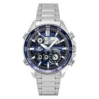 Casio Edifice Analoginis Skaitmeninis Nerūdijančio Plieno Mėlynas Ciferblatas Kvarcinis ERA-130D-2A 100M Vyriškas Laikrodis mėlyna