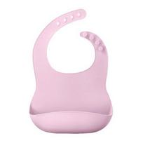 Casa Drawing silicone bib, pink, 1 piece, 1 piece white
