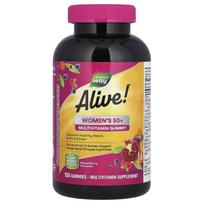 Nature's Way, Alive! Gummy jelly multivitamin for women over 50, mixed berry flavor, 150 gummies