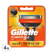 Gillette Fusion Manual Razor Blades, Pack of 4, 4 Pieces ,Korean razor blade yellow